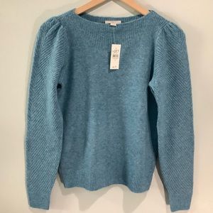 NWT Loft Warm & Cozy Puff Sleeve Acrylic Sweater Sz XS